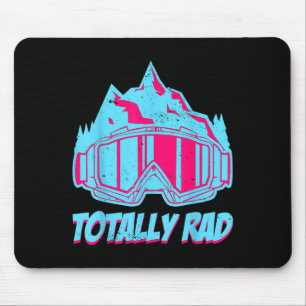 Totally Rad, Goggles Retro Ski Vintage 80s 90s Ski Mouse Pad