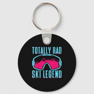 Totally Rad, Retro Ski Goggles Vintage 80s 90s Ski Key Ring