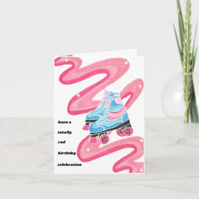 Totally Rad Roller Skating Card (Front)