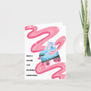 Totally Rad Roller Skating Card