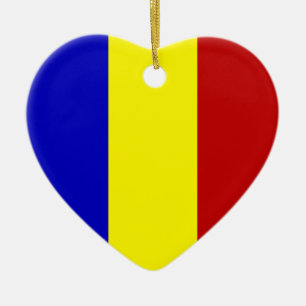 Totally Romanian Flag! Ceramic Tree Decoration
