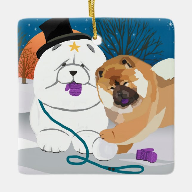 TOTALLY S-MITTEN   Chow ornament (Front)