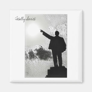 Totally Soviet Lenin Pointing the Way Magnet