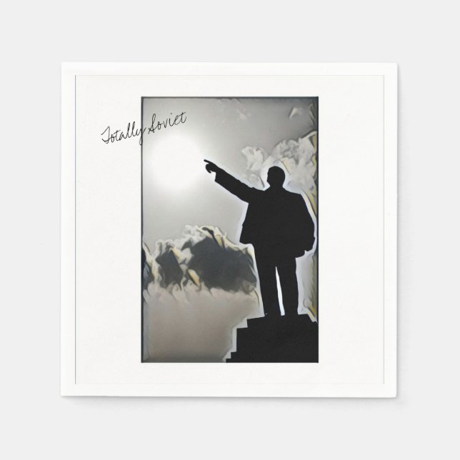Totally Soviet Lenin Stylised Image Paper Napkin (Front)