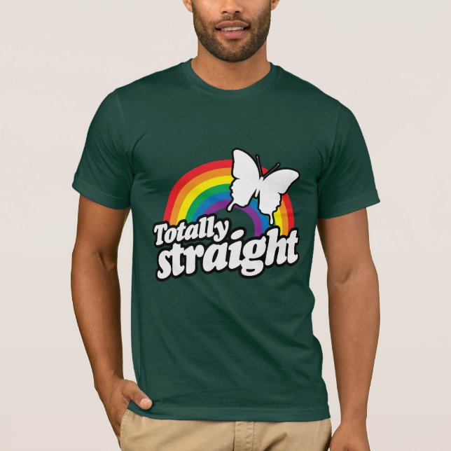 TOTALLY STRAIGHT BUTTERFLY T-Shirt (Front)