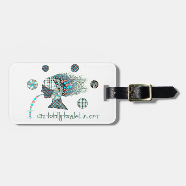 "Totally Tangled in Art Graphic Luggage Tag (Front Horizontal)