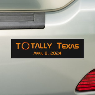 Totally Texas 2024 Solar Eclipse Bumper Sticker