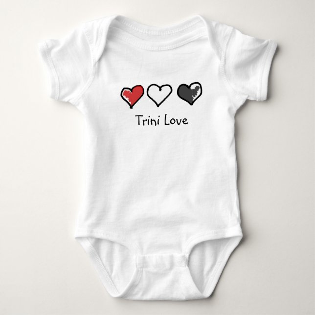 Totally Trini Love Baby Body Suit Bodysuit (Front)