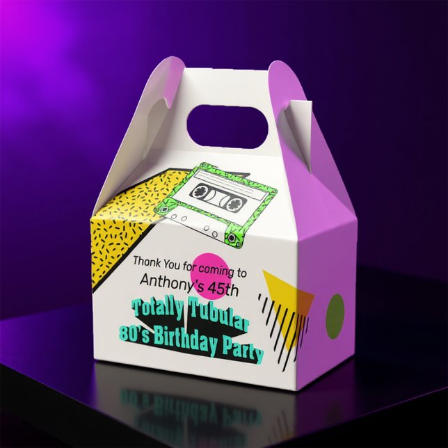 Totally Tubular 80's Birthday Party Favour Box (Creator Uploaded)
