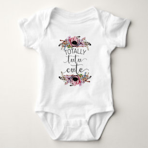 Totally Tutu Cute Baby Girl Boho Floral Frame Tutu Baby Bodysuit