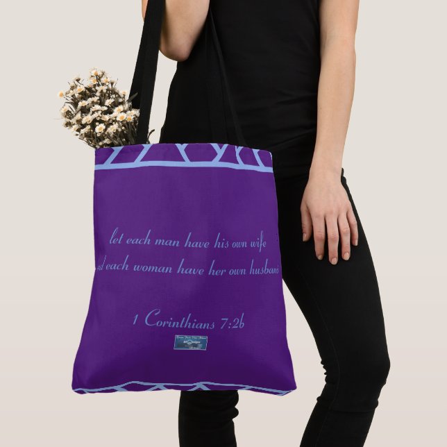 Tote 6 Large (Purple Triangles) RFPMDesigns ©️2024 Bag (Close Up)