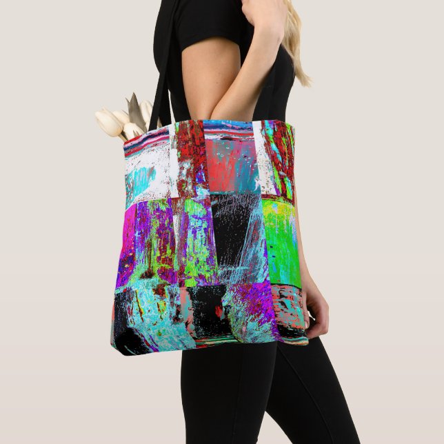 Tote – Abstract Grid Bag (Close Up)
