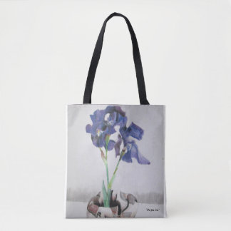 Tote, All-Over with "Purple Iris" by Amber Larsen Tote Bag