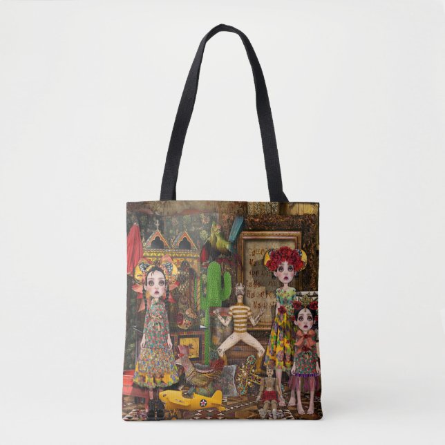 Tote art bag - Mexico Frida inspired (Front)