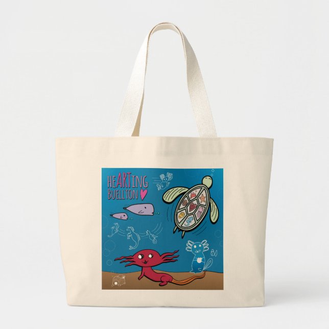 Tote - Axolotls Under the Sea - Buellton.Art  (Front)