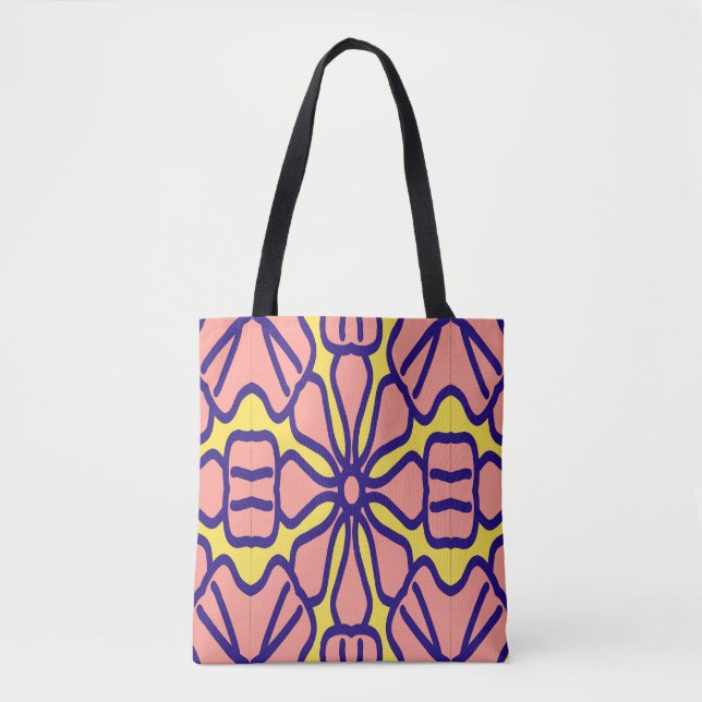 Tote Bag, A seamless classic floral design Bag (Front)