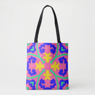 Tote Bag, A vibrant elegant multicolor design