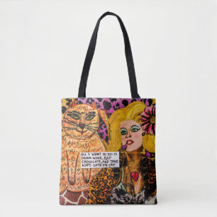 Tote bag- all I want to do is drink wine, Bag