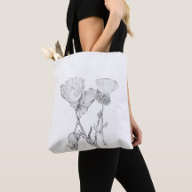 Tote Bag (ao) - Calendula Flowers to Colour