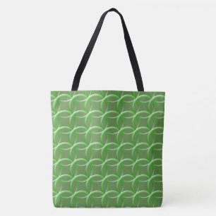 Tote Bag (ao) - Green Rings Kaleidoscope