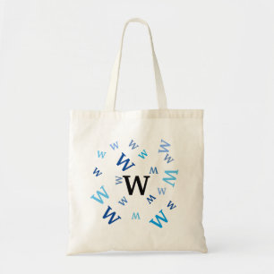 Tote Bag - Blue Letters