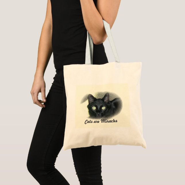 Tote Bag - Cat in Oval Frame (Front (Product))