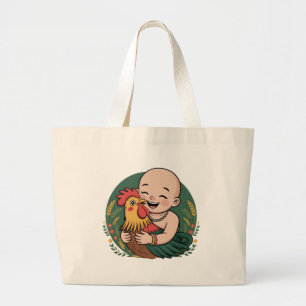 Tote Bag   Chloe Baby Hugs The Rooster