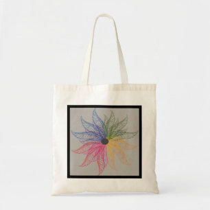 Tote Bag - Colorful Feather Blossom