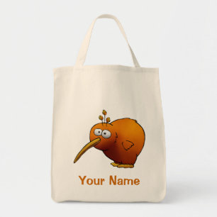 Tote Bag, Cute Kiwi Bird Cartoon, Use Your Name! Bag