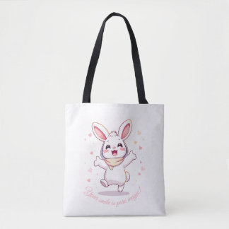 Tote Bag – Cute Pastel Rabbit Aesthetic Shopper