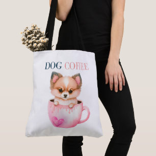 Tote Bag Dog Coffee