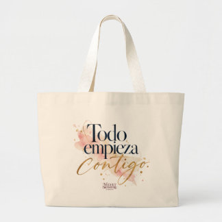 Tote bag Everything starts with you with inspiring