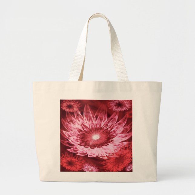 Tote Bag Fantasy Flowers Red (Front)