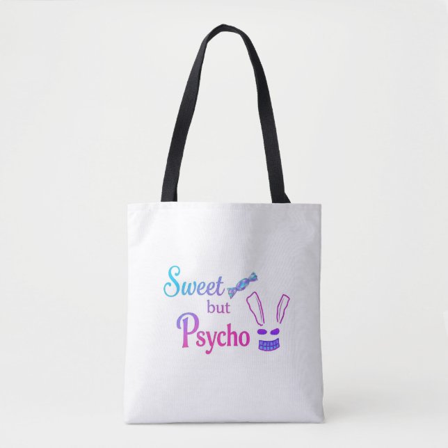 Tote bag featuring a baddie.  (Front)