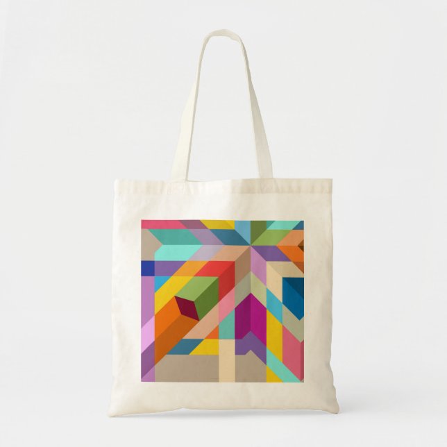 Tote Bag. Geometric elements. Striking Patterns   (Front)