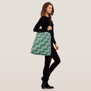 Tote Bag - Green Optical Illusion Maze