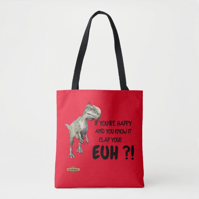 Tote bag   "happy dinosaur" (Front)