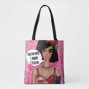 Tote bag- I have 2 moods:namaste or I’ll cut you Bag