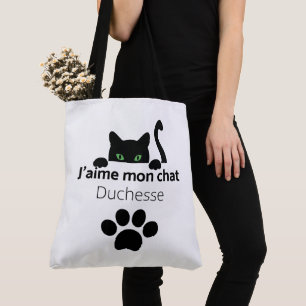 Tote Bag I love my cat Duchess