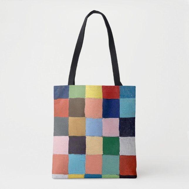 Tote Bag in Funky Squares Design (Front)