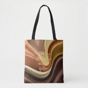 Tote bag in stylish abstract graphic