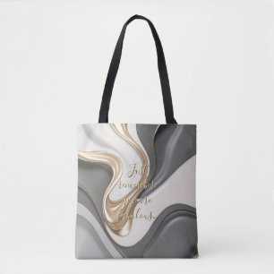 Tote bag in stylish abstract graphic
