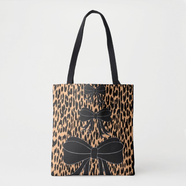 tote bag leopard bows (Front)