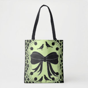 tote bag leopard bows