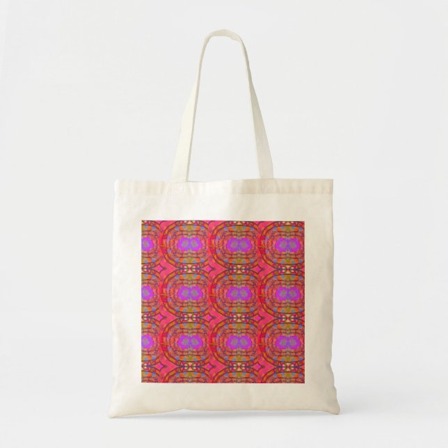 Tote Bag - Lovely Abstract Peach & Lavender (Front)