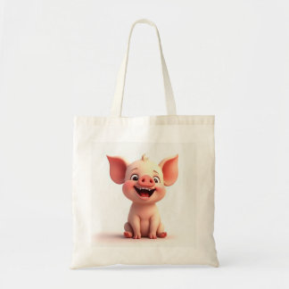 Tote Bag lucky baby pig image