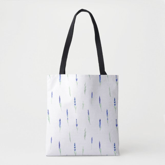 Tote Bag (Medium) - Lavender Pattern (Front)