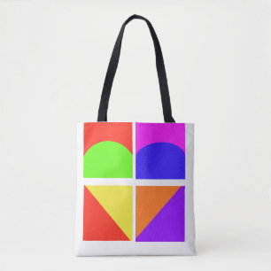 Tote Bag Multi Coloured love Hearts