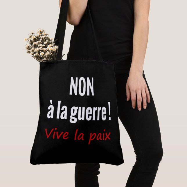 Tote Bag No to war long live peace (Close Up)