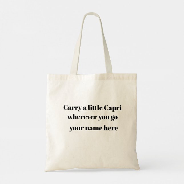 Tote Bag of Capri Italy (Back)